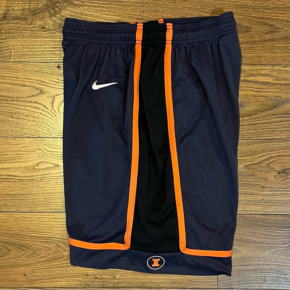 Nike Team University Of Illinois Fighting Illini Basketball Shorts Large
